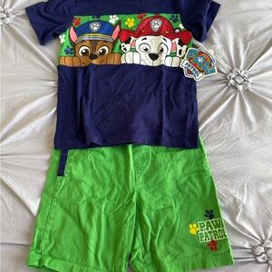 Nickelodeon Navy Blue Paw Patrol T-shirt and Shorts Set!